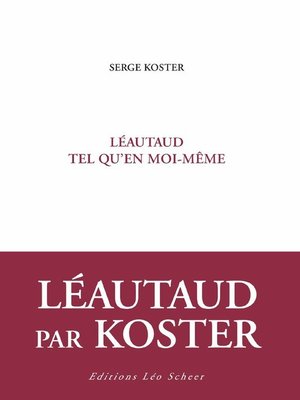 cover image of Léautaud, tel qu'en moi-même
